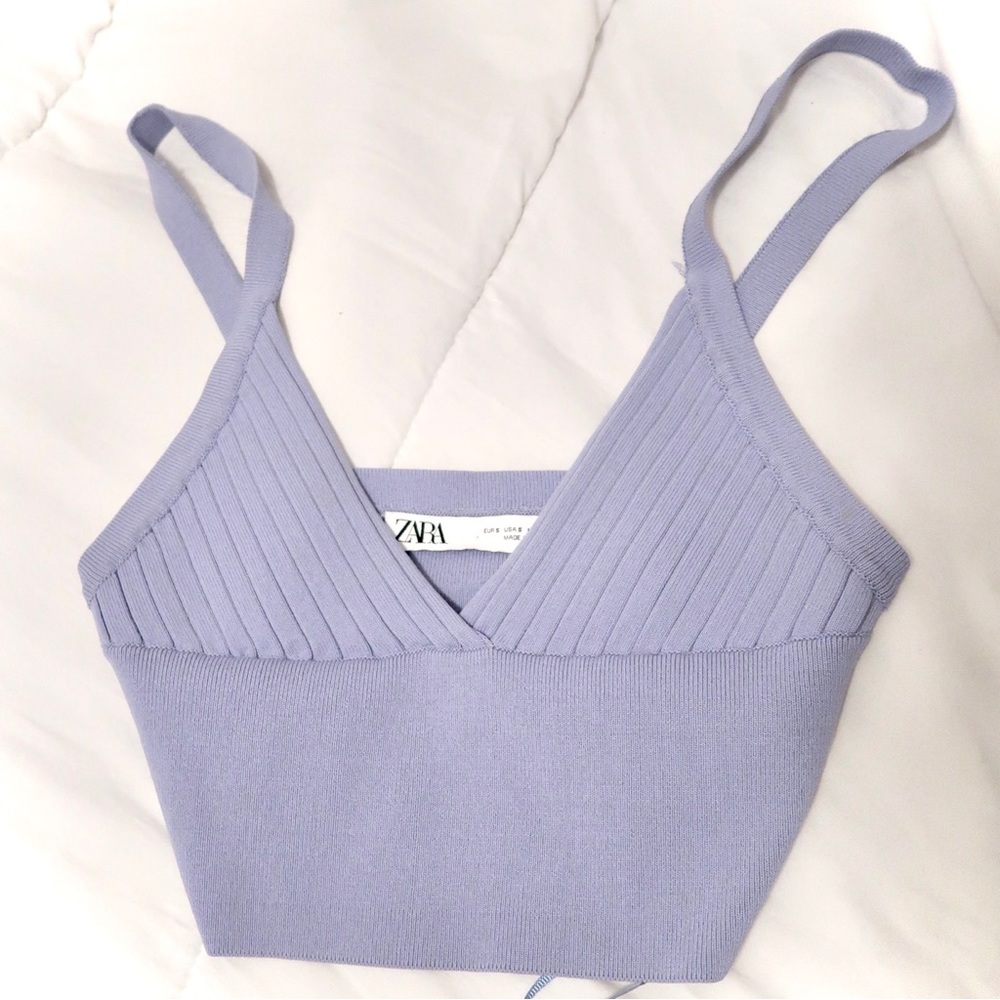 Ribbed v-neck top